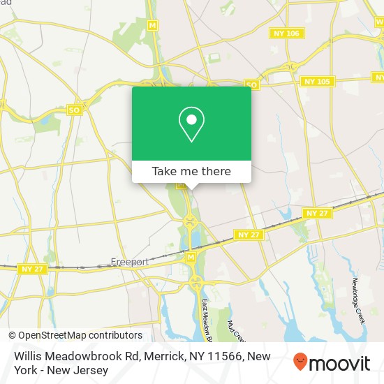 Willis Meadowbrook Rd, Merrick, NY 11566 map