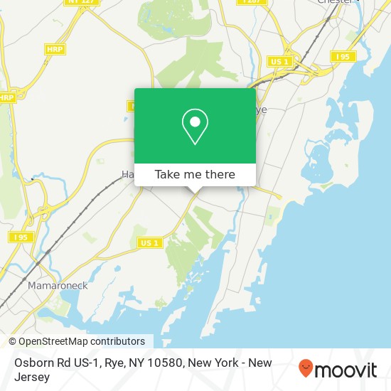 Mapa de Osborn Rd US-1, Rye, NY 10580