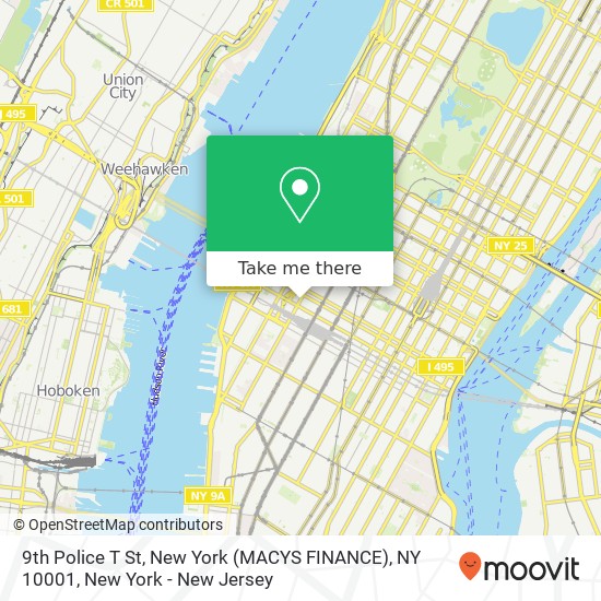 9th Police T St, New York (MACYS FINANCE), NY 10001 map
