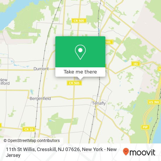 Mapa de 11th St Willis, Cresskill, NJ 07626