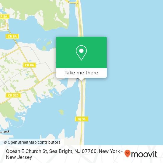 Ocean E Church St, Sea Bright, NJ 07760 map