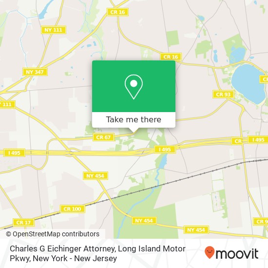 Mapa de Charles G Eichinger Attorney, Long Island Motor Pkwy