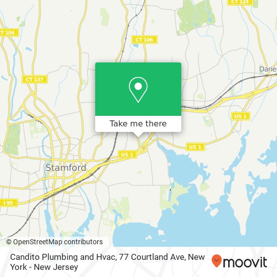 Mapa de Candito Plumbing and Hvac, 77 Courtland Ave