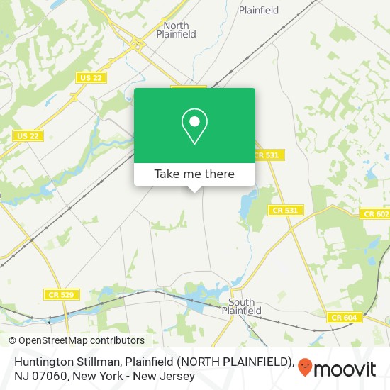 Mapa de Huntington Stillman, Plainfield (NORTH PLAINFIELD), NJ 07060