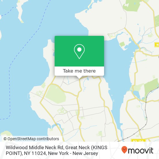 Mapa de Wildwood Middle Neck Rd, Great Neck (KINGS POINT), NY 11024