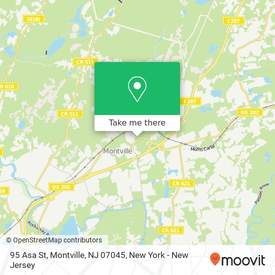 Mapa de 95 Asa St, Montville, NJ 07045