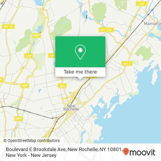 Boulevard E Brookdale Ave, New Rochelle, NY 10801 map