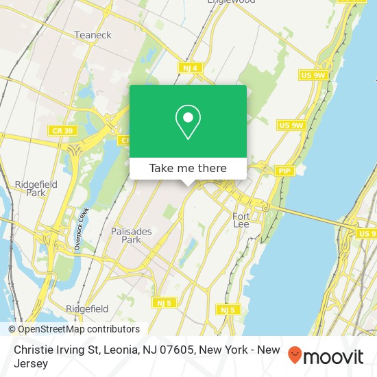 Christie Irving St, Leonia, NJ 07605 map