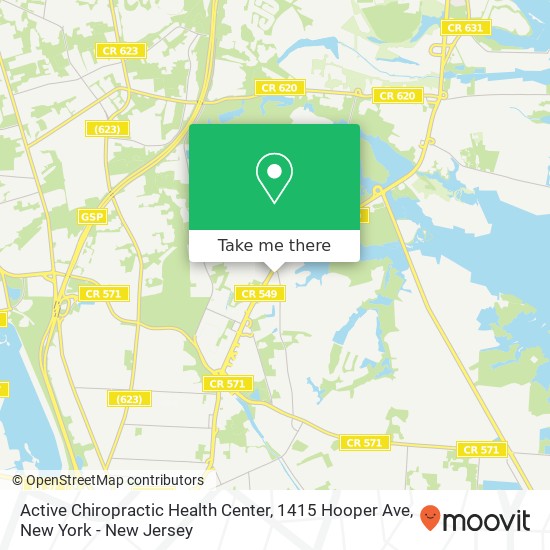 Mapa de Active Chiropractic Health Center, 1415 Hooper Ave