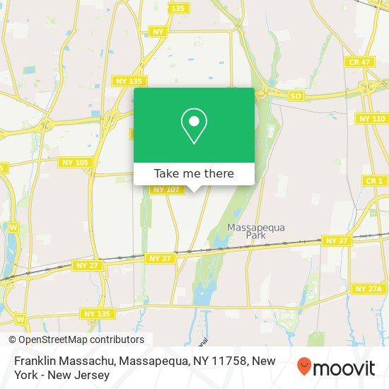 Franklin Massachu, Massapequa, NY 11758 map