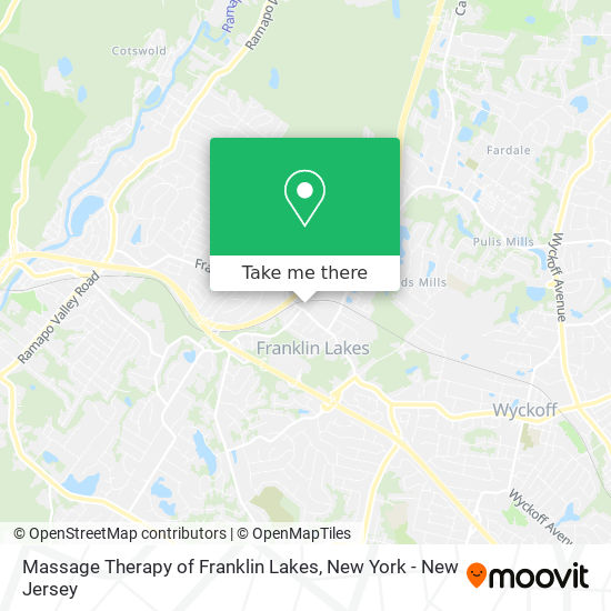 Massage Therapy of Franklin Lakes map