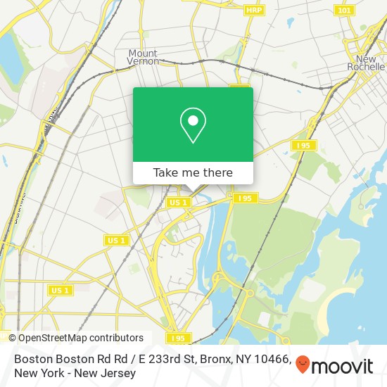 Mapa de Boston Boston Rd Rd / E 233rd St, Bronx, NY 10466