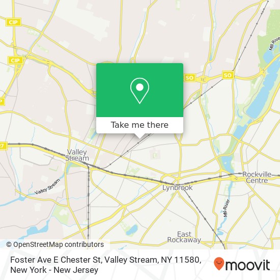 Foster Ave E Chester St, Valley Stream, NY 11580 map