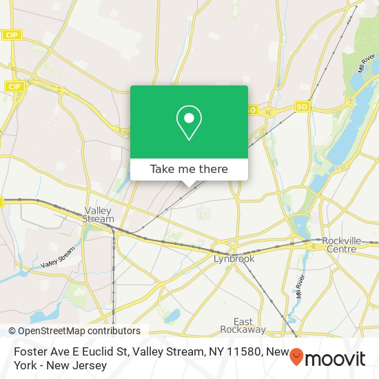 Foster Ave E Euclid St, Valley Stream, NY 11580 map