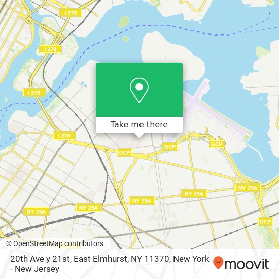Mapa de 20th Ave y 21st, East Elmhurst, NY 11370