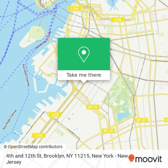 Mapa de 4th and 12th St, Brooklyn, NY 11215