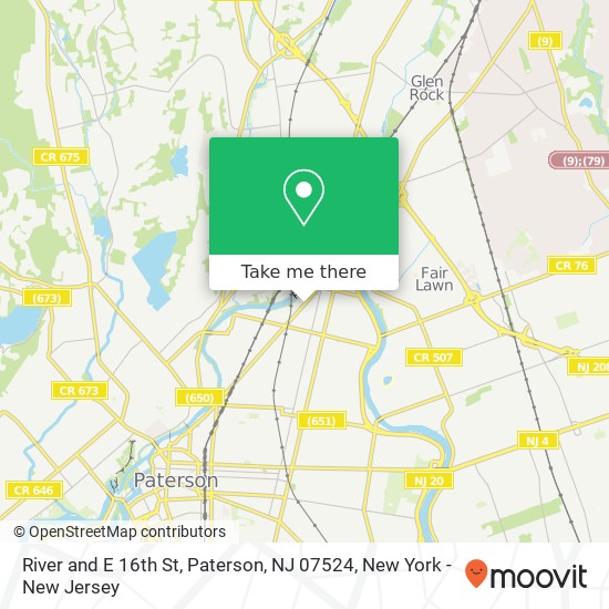 River and E 16th St, Paterson, NJ 07524 map