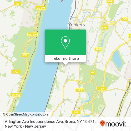 Mapa de Arlington Ave Independence Ave, Bronx, NY 10471