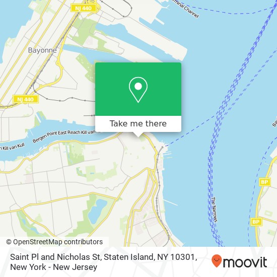 Saint Pl and Nicholas St, Staten Island, NY 10301 map