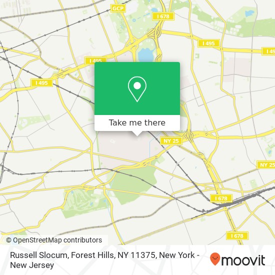 Mapa de Russell Slocum, Forest Hills, NY 11375