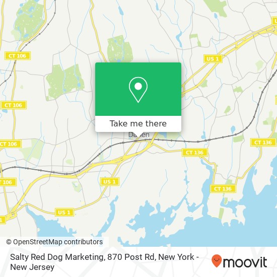 Mapa de Salty Red Dog Marketing, 870 Post Rd