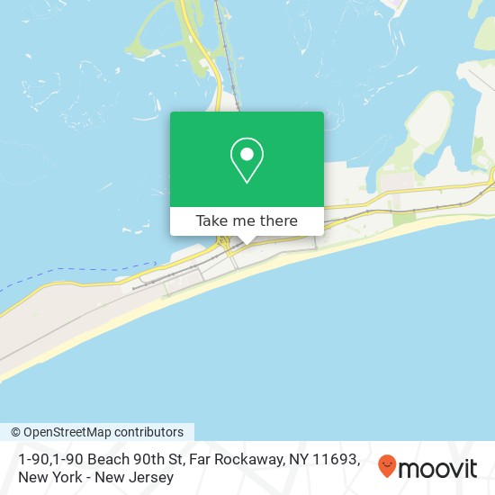 Mapa de 1-90,1-90 Beach 90th St, Far Rockaway, NY 11693