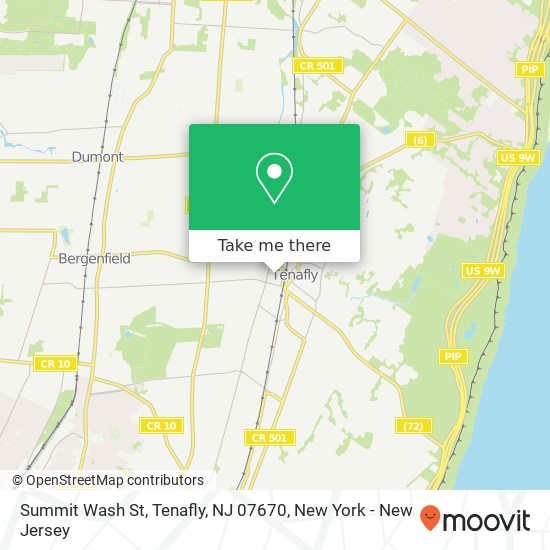Mapa de Summit Wash St, Tenafly, NJ 07670