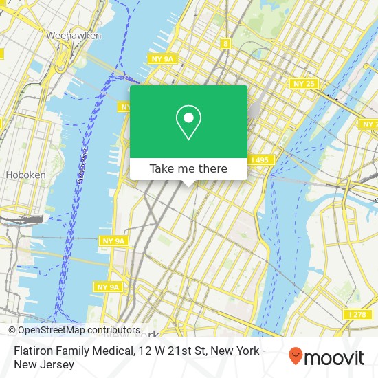 Mapa de Flatiron Family Medical, 12 W 21st St