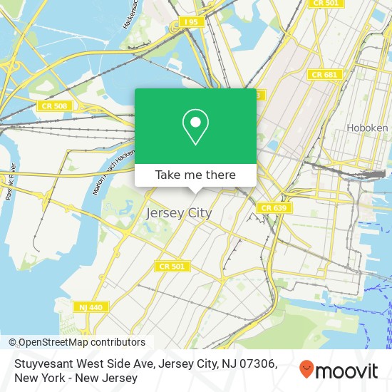 Stuyvesant West Side Ave, Jersey City, NJ 07306 map