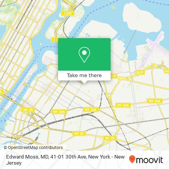 Mapa de Edward Moss, MD, 41-01 30th Ave