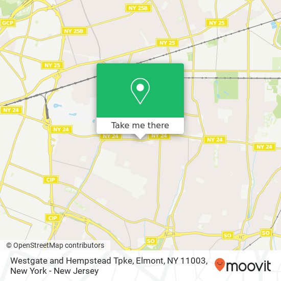 Mapa de Westgate and Hempstead Tpke, Elmont, NY 11003