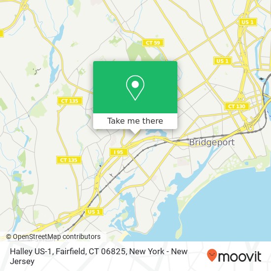 Mapa de Halley US-1, Fairfield, CT 06825