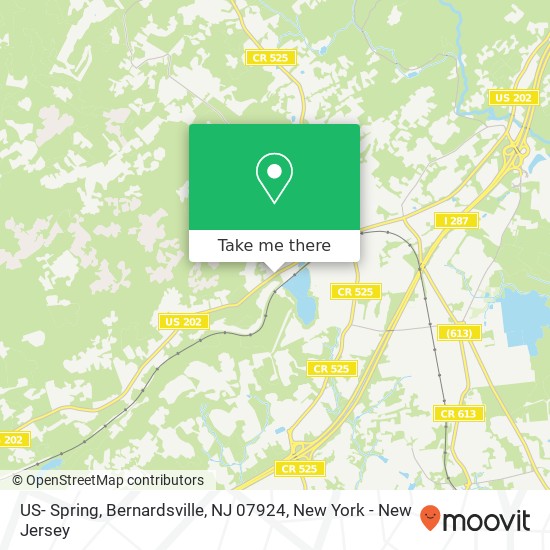 Mapa de US- Spring, Bernardsville, NJ 07924