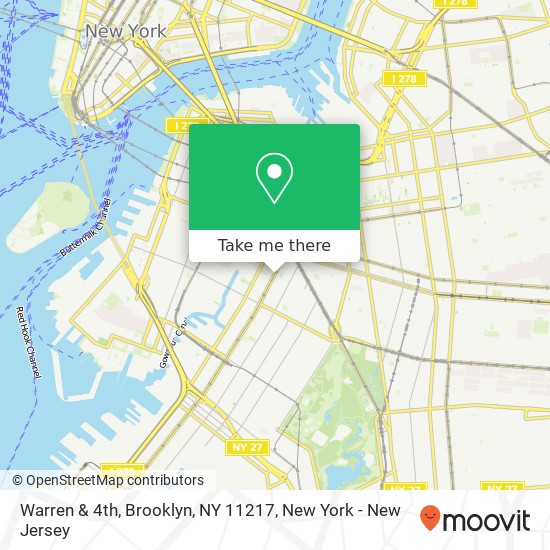 Mapa de Warren & 4th, Brooklyn, NY 11217