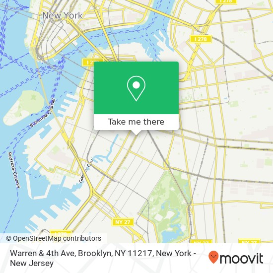 Mapa de Warren & 4th Ave, Brooklyn, NY 11217