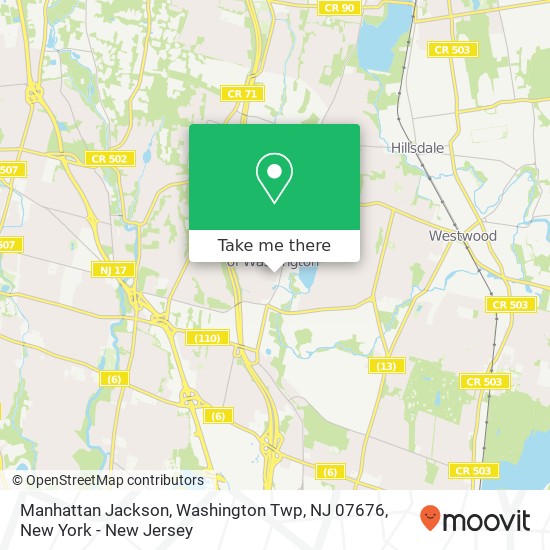 Mapa de Manhattan Jackson, Washington Twp, NJ 07676