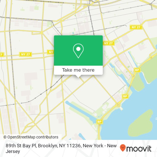 Mapa de 89th St Bay Pl, Brooklyn, NY 11236