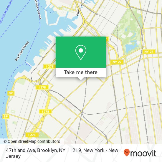 Mapa de 47th and Ave, Brooklyn, NY 11219