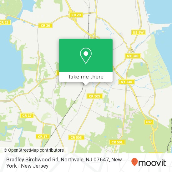 Mapa de Bradley Birchwood Rd, Northvale, NJ 07647