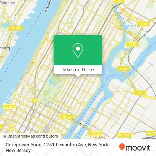 Corepower Yoga, 1251 Lexington Ave map