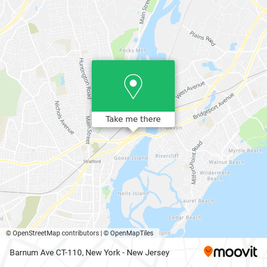 Barnum Ave CT-110 map