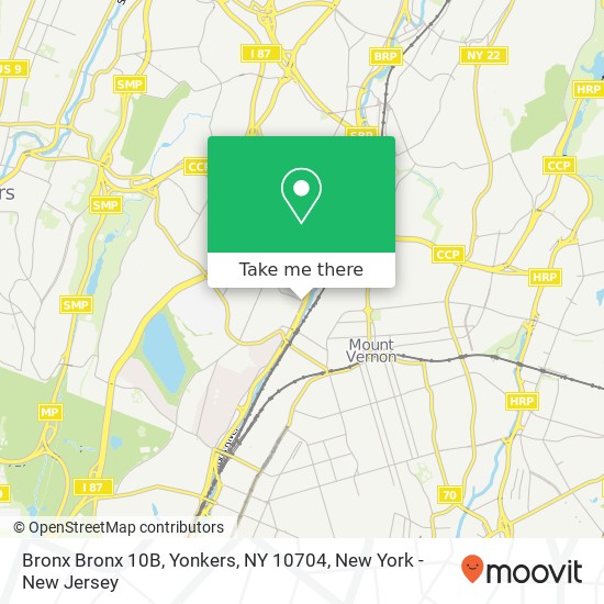 Mapa de Bronx Bronx 10B, Yonkers, NY 10704