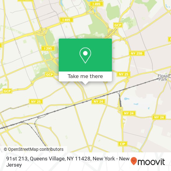 Mapa de 91st 213, Queens Village, NY 11428