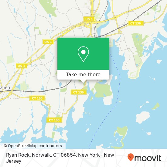 Mapa de Ryan Rock, Norwalk, CT 06854