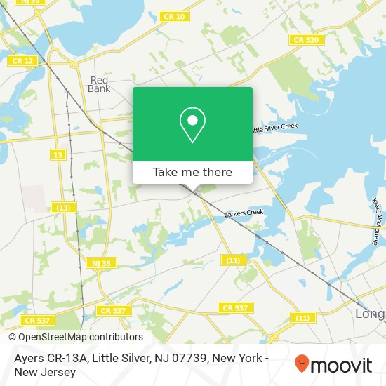 Mapa de Ayers CR-13A, Little Silver, NJ 07739