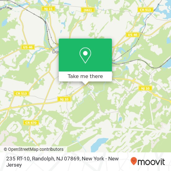 Mapa de 235 RT-10, Randolph, NJ 07869