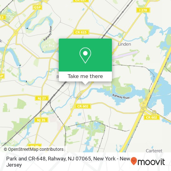 Mapa de Park and CR-648, Rahway, NJ 07065