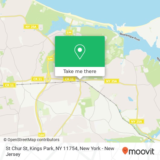 St Chur St, Kings Park, NY 11754 map