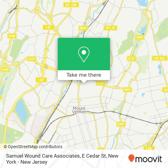 Samuel Wound Care Associates, E Cedar St map