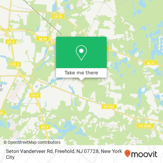 Mapa de Seton Vanderveer Rd, Freehold, NJ 07728